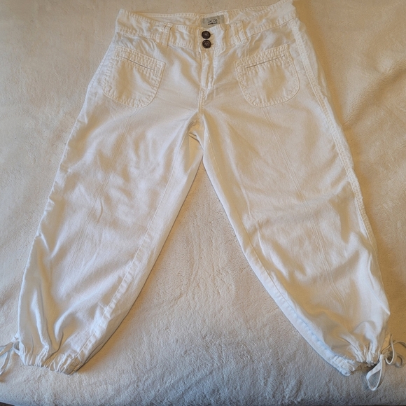 JACOB CONNEXION White Capri Pants with Leg Ties Size 3/4 - Picture 3 of 9